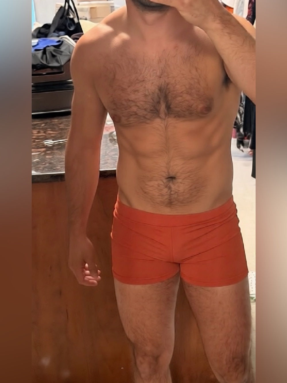 Men's Rust Orange Onia swim brief